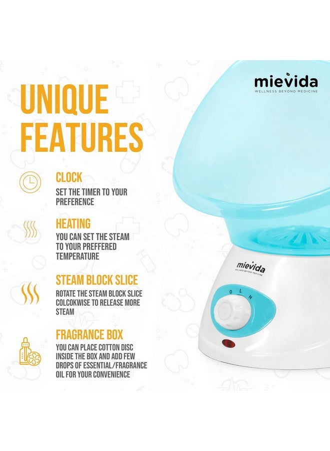 Steam Vaporizer And Facial Steamer With Two Level Heat Setting And Temperature Control System(Blue)