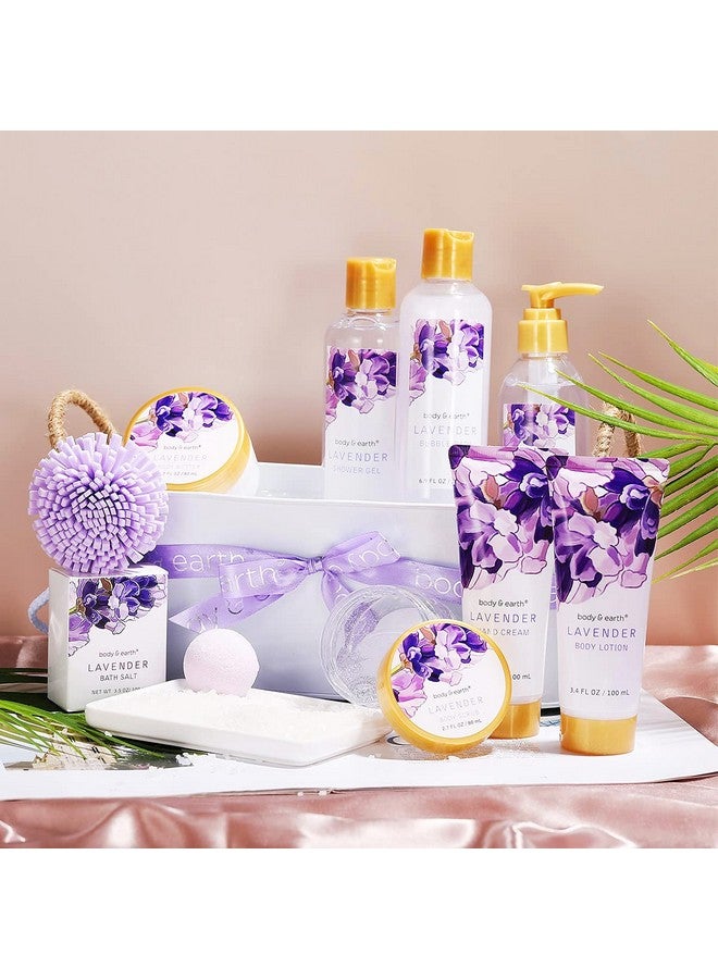 Gifts For Women 11 Pcs Lavender Gift Baskets For Women With Bubble Bath Body Lotion Set Bath And Body Gifts Set For Women Birthday Gifts For Women Spa Kit For Women