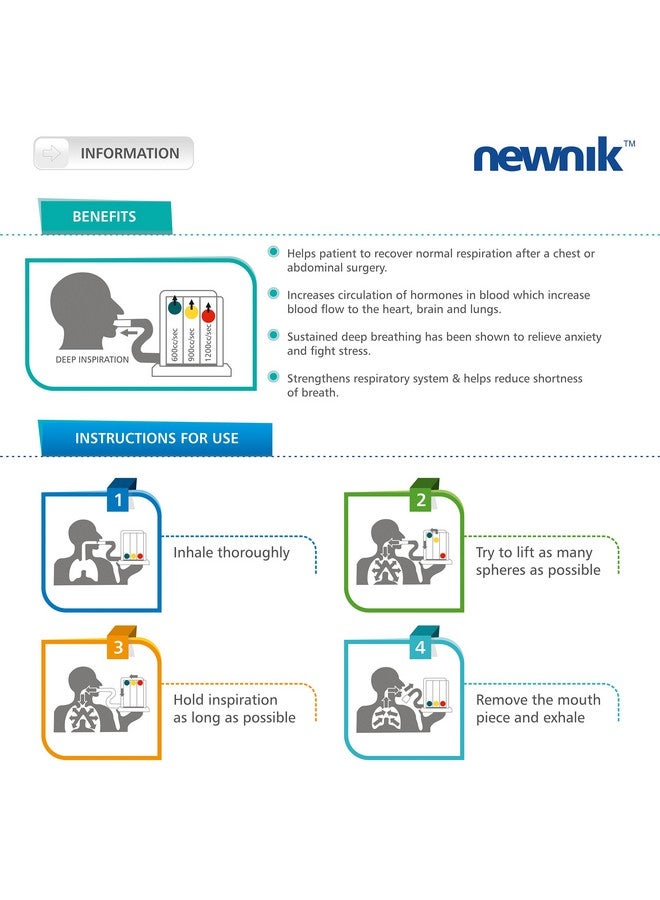 Respiratory Exerciser/Lungs Exerciser Re201 Pack Of 1 Black