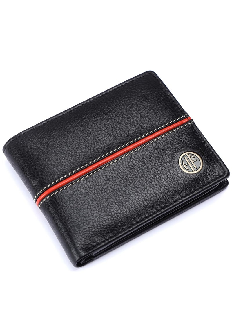 Black Leather Wallet for Men