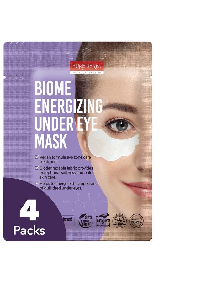 Biome Energizing Under Eye Mask (4 Pack) Rich Biome Under Eye Patches For Improving Skin Barrier & Moisturizing