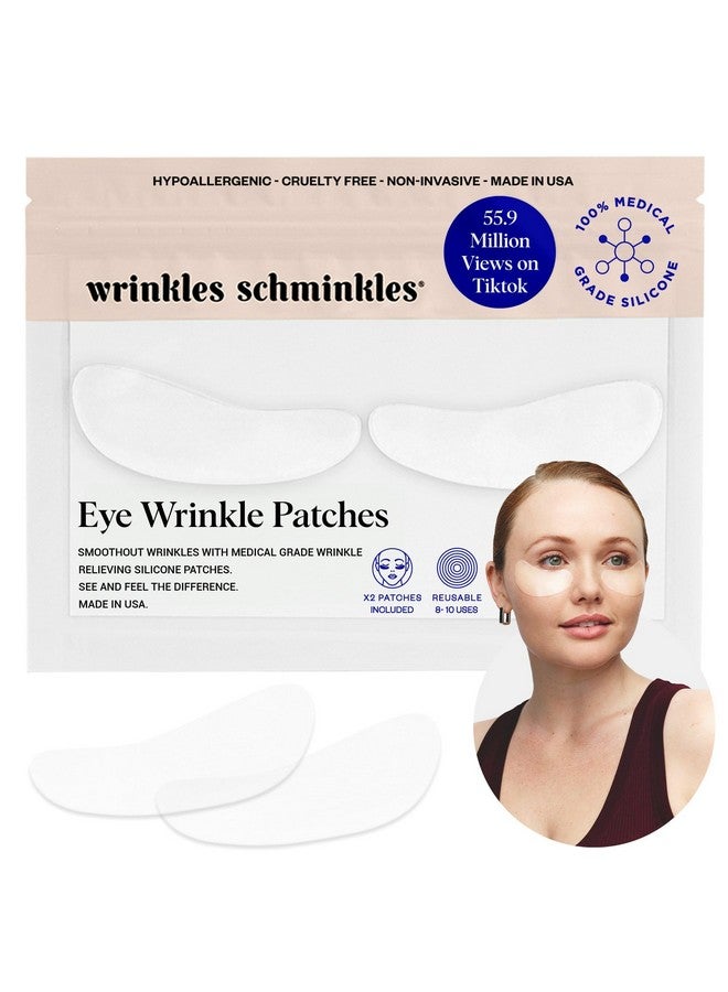 Under Eye Wrinkle Patches | Smooth Eye Wrinkles Crows Feet & Dark Circles Overnight | 1 Pair Reusable Medical Grade Silicone Patches