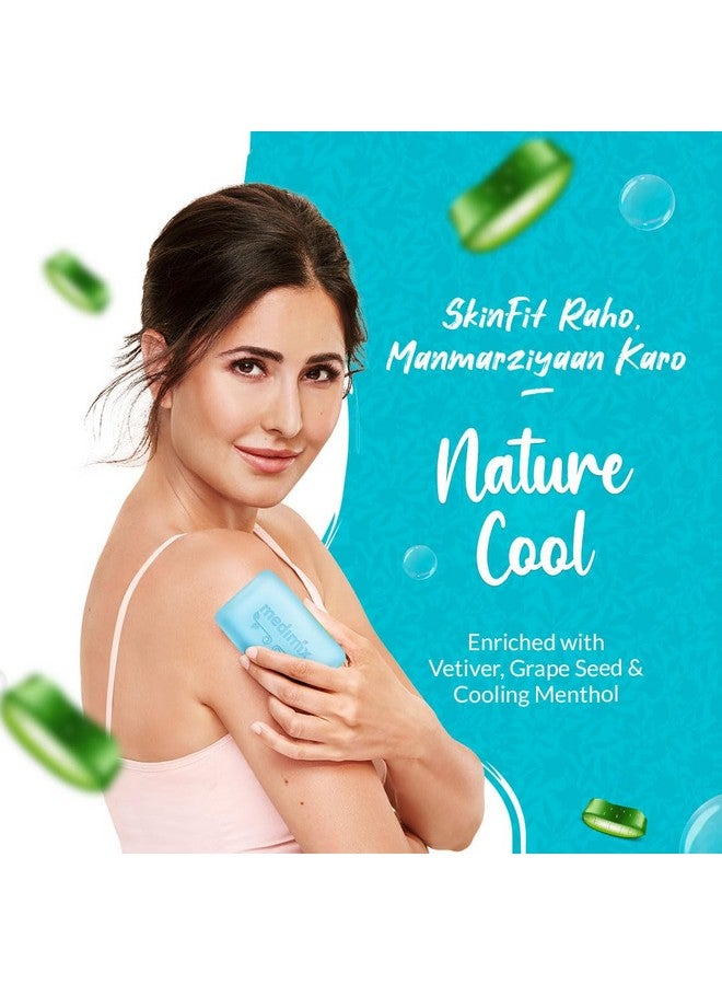 Ayurvedic Cool Bathing Soap With Menthol,Vetiver&Grape Seed 125Gm (Buy 4 And Get 1 Extra Combo Pack)|For Fresh&Protected Skin|Shop Herbal|Natural|Parabenfree&Sulphatefree|100% Vegan