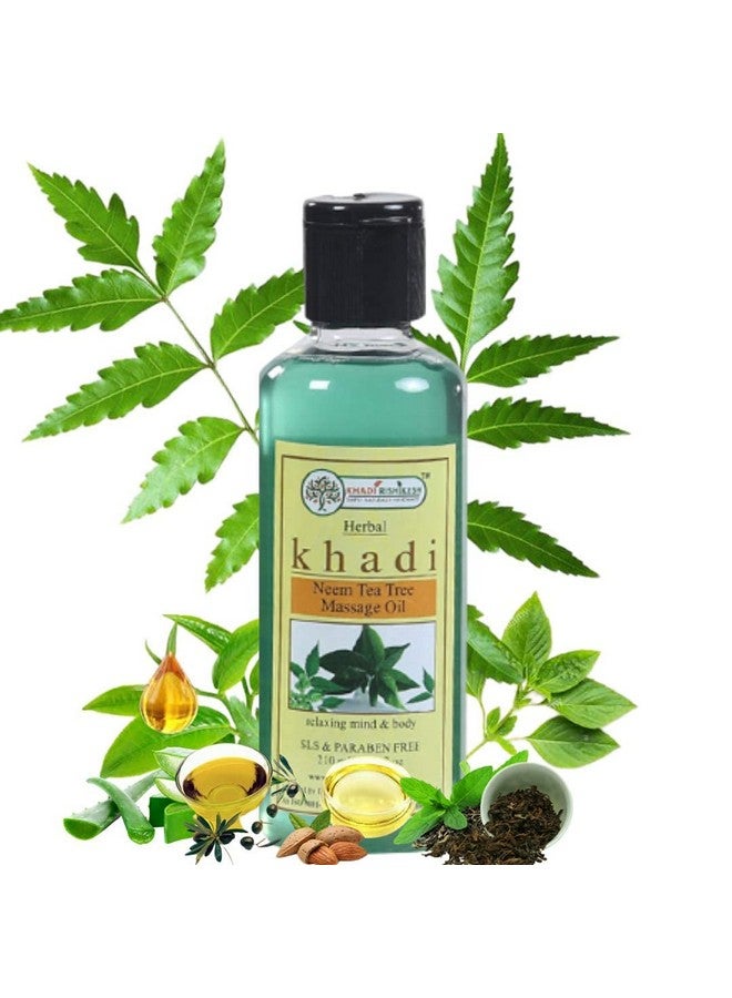 Herbal Neem Tea Tree Massage Oil For Full Body ,Control Acne,Realex Body Pain & Mind,Reduce Scars & Marks By Removing Dead Skin Cells ,Skin Glowing ,Lighteing Brightening, Women/Mencombo(420Ml)