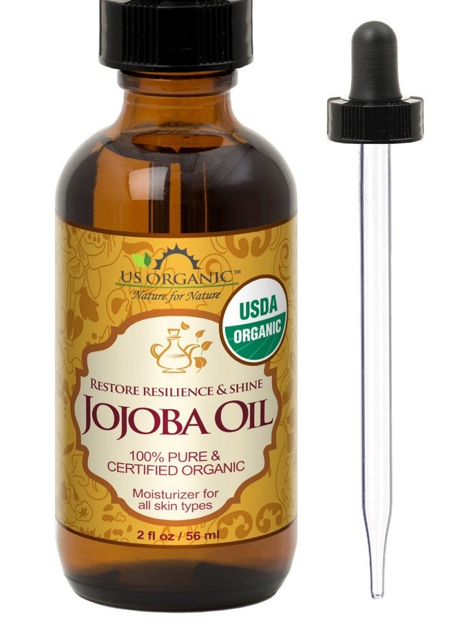 Jojoba Oil, Usda Certified Organic,100% Pure & Natural, Cold Pressed Virgin, Unrefined, Haxane Free, Sourced From Middle East Directly (Small (2Oz, 56Ml))