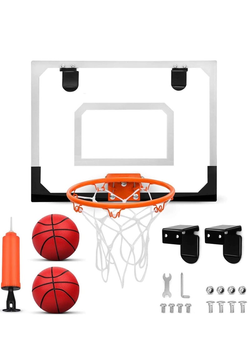 Mini Basketball Hoop for Kids, Wall Mounted Includes and Net Indoor Outdoor Sport Games Boys Girls