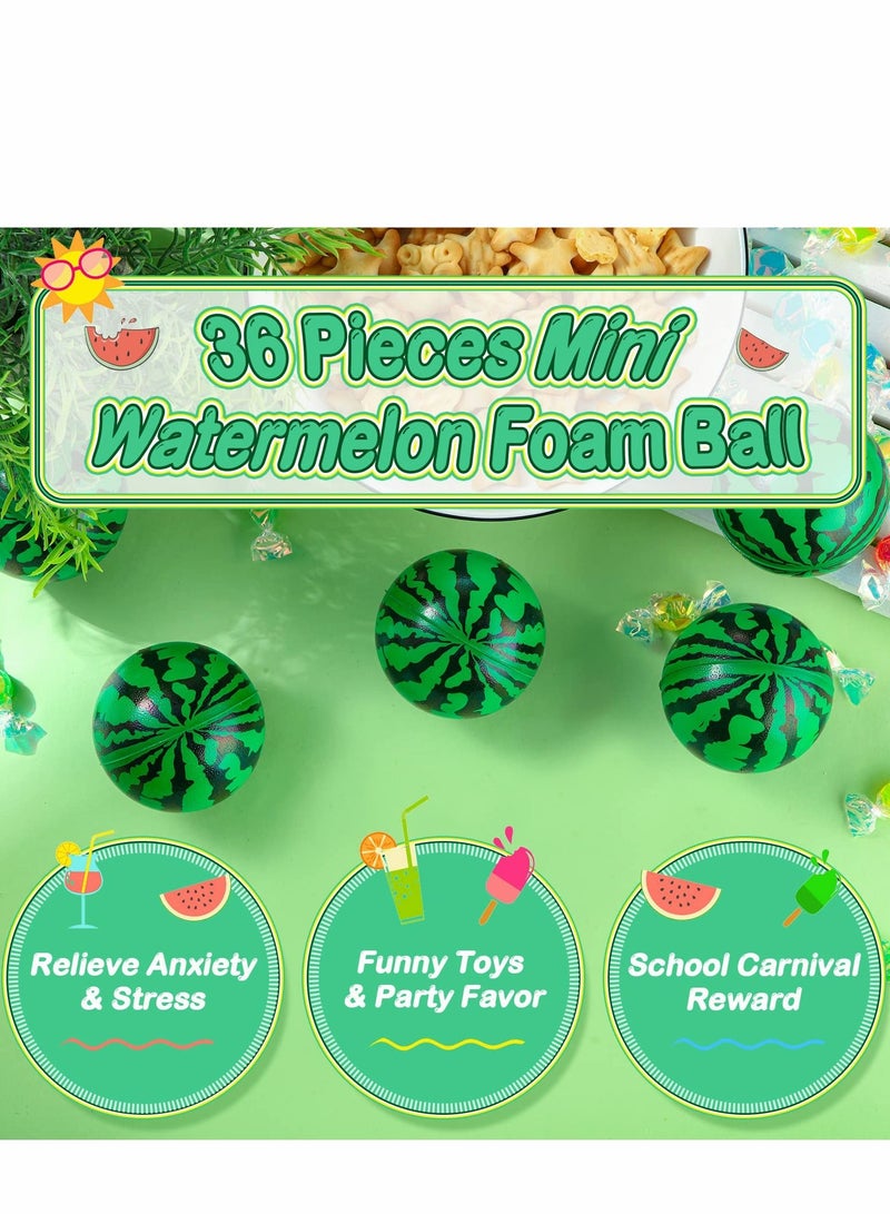 Watermelon Stress Ball, Bouncy Balls, 2.5 Inch Mini Foam, Toy Party Favor Summer Pool Toys for Children Adults Relief, Supplies, School Carnival Reward, Games