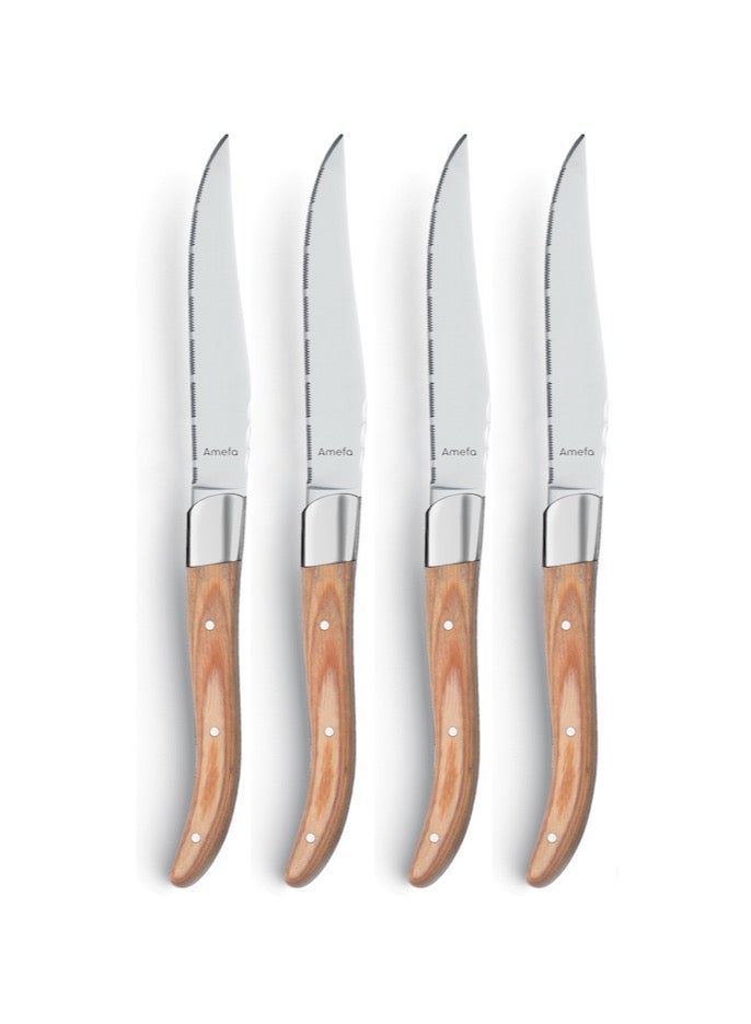 Royal Steak 2520 4-pcs Steak knife set naturel in wooden box