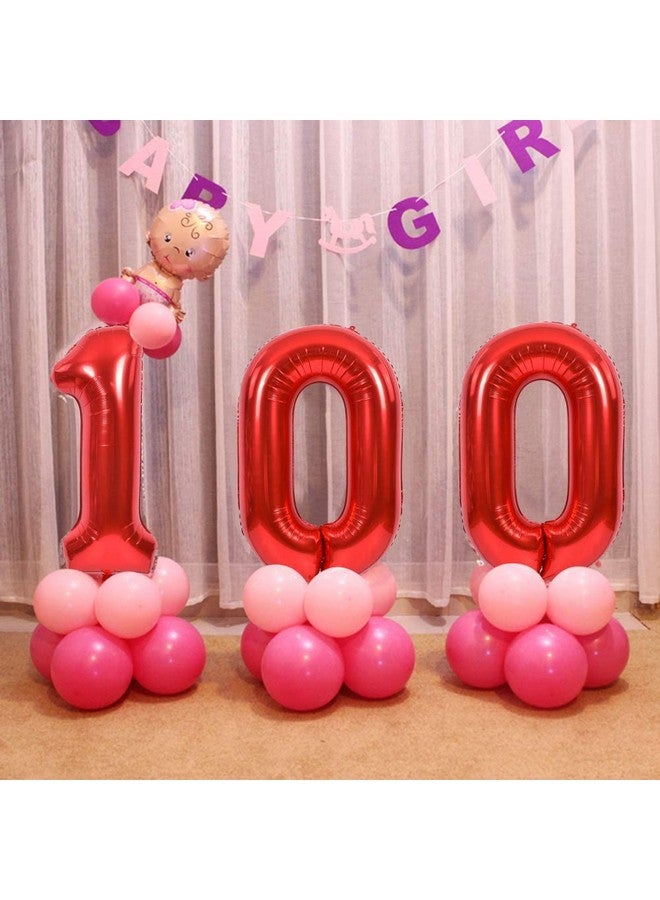 40 Inch Red Large Numbers Balloons 09 Number 1 Digit 1 Helium Balloons Foil Mylar Big Number Balloons For Birthday Party Anniversary Supplies Decorations