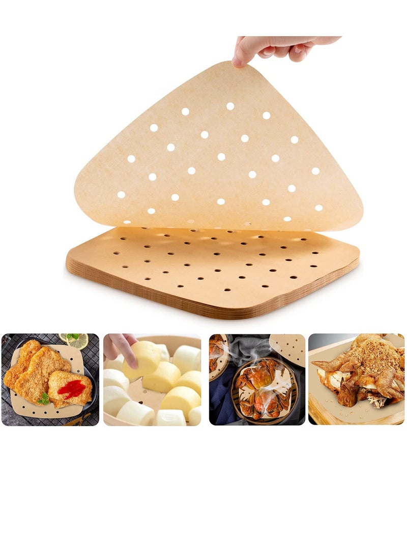 Disposable Air Fryer Parchment Paper Liners, 100PCS 8.5 Inch Non-Stick Baking Sheets, Unbleached Filter Paper for Air Fryers, Steamers, and Cake Pans