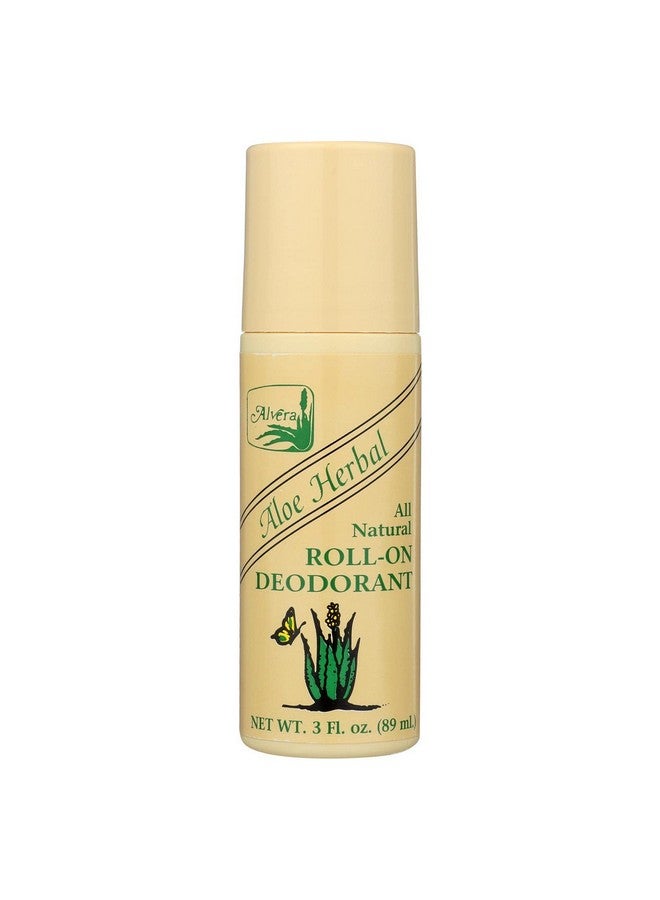 All Natural Rollon Deodorant, Aloe Herbal, 3 Fluid Ounce