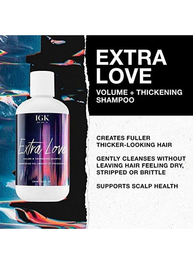 Extra Love Volume & Thickening Shampoo Lightweight + Supports Scalp + Balance Oil Vegan + Cruelty Free 8 Oz