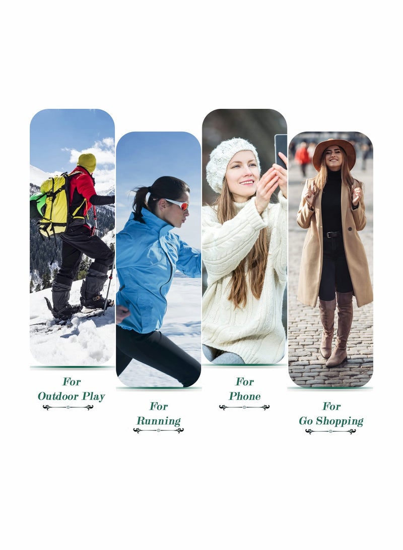 Women Touch Screen Gloves - Winter Warm Gloves Touchscreen Mittens Thermal Fleece Lined Knitted Gloves for Outdoor