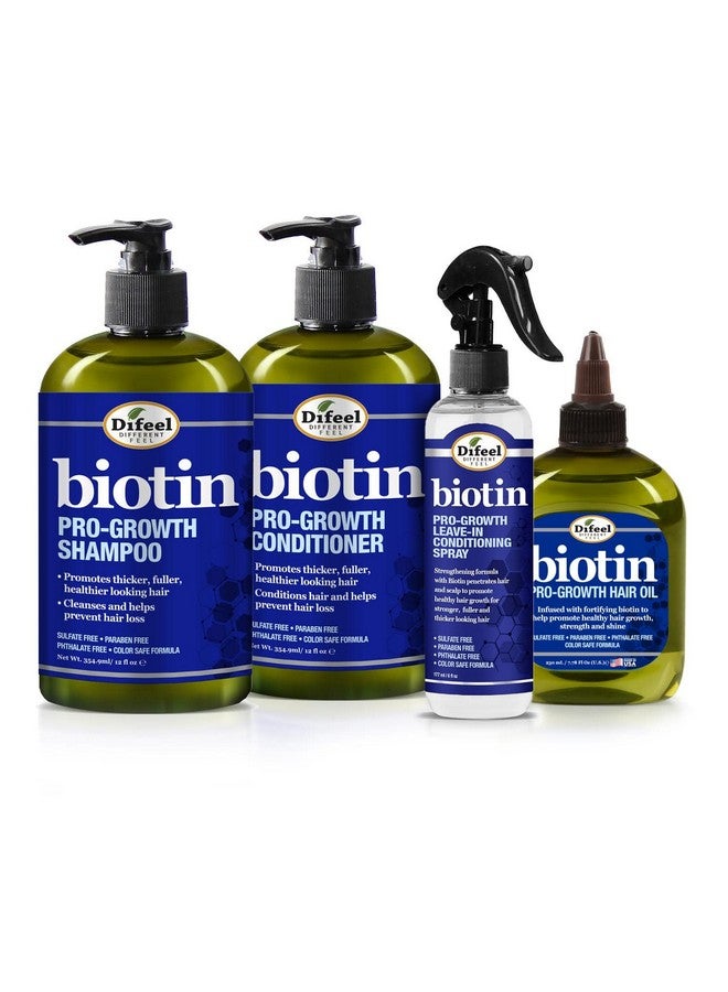 Biotin Regimen For Hair Growth 4Step Shampoo Condition And Treatment System (4Pc Set)