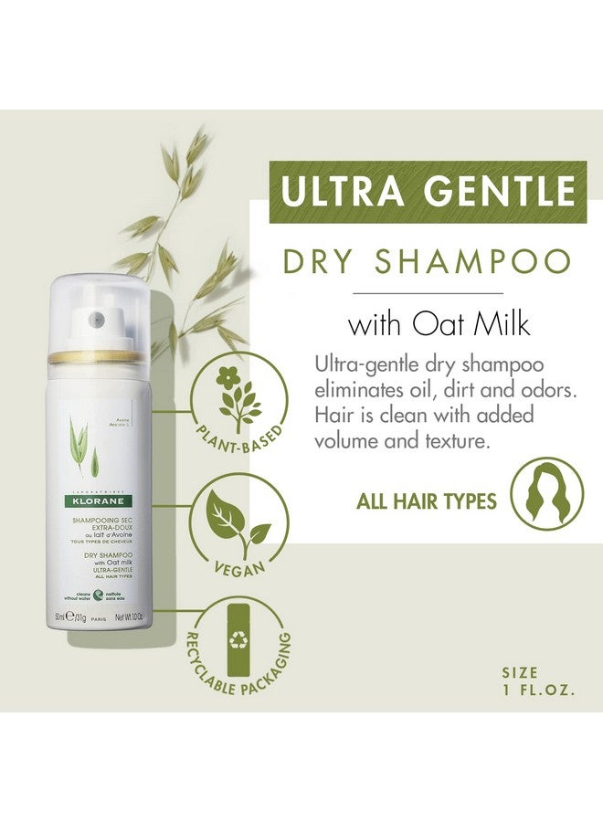 Dry Shampoo With Oat Milk, Ultragentle, All Hair Types, No White Residue, Paraben & Sulfatefree, Travel Size, 1 Ounce (Pack Of 1), Yellow