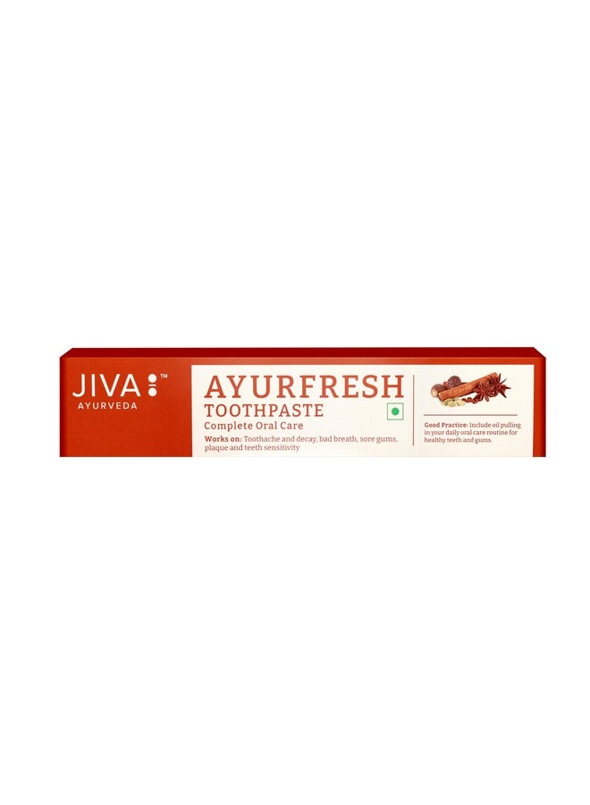 Ayurfresh Toothpaste 100G (Pack Of 4) With Almond Soap Free | Helps In Toothache & Bad Breathing