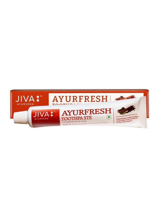 Ayurfresh Toothpaste 100G (Pack Of 4) With Almond Soap Free | Helps In Toothache & Bad Breathing