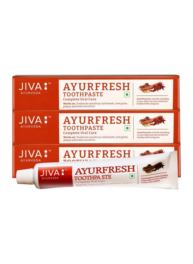 Ayurfresh Toothpaste 100G (Pack Of 4) With Almond Soap Free | Helps In Toothache & Bad Breathing