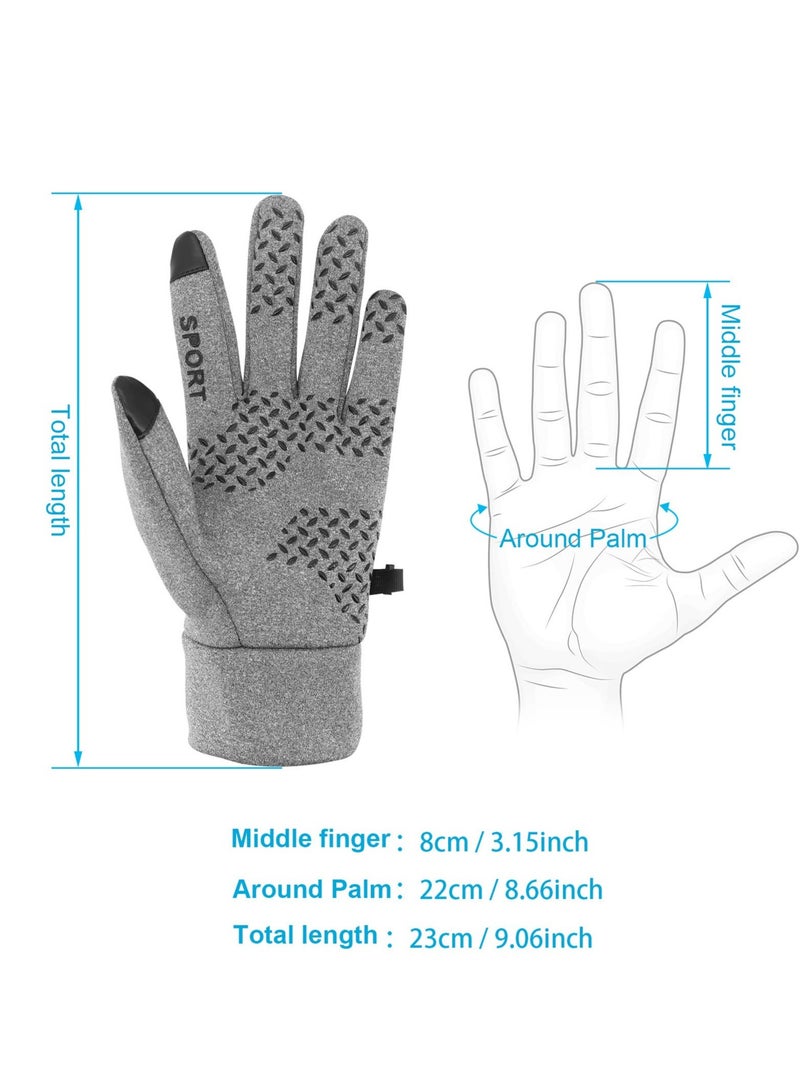 Winter Cycling Gloves Men Women,  Anti Slip Touchscreen Padded, Bike Glove Water Resistant Windproof Warm Anti-Slip for Running,  Biking, Workout, Hiking Camping, Skiing Sports