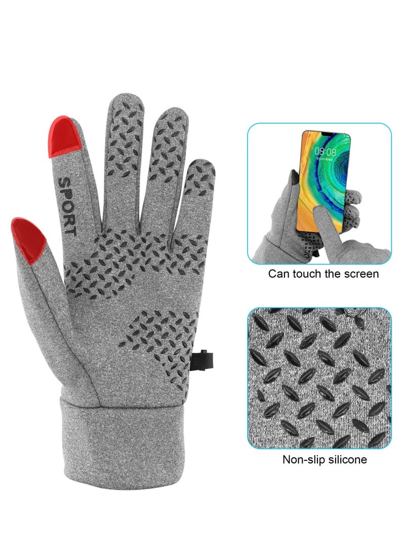 Winter Cycling Gloves Men Women,  Anti Slip Touchscreen Padded, Bike Glove Water Resistant Windproof Warm Anti-Slip for Running,  Biking, Workout, Hiking Camping, Skiing Sports