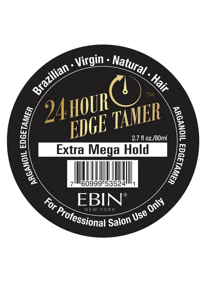 24 Hour Edge Tamer, Extra Mega Hold, 2.7 Oz No Flaking, No White Residue, Shine, Moisture And Prevent Breakage With Castor Oil