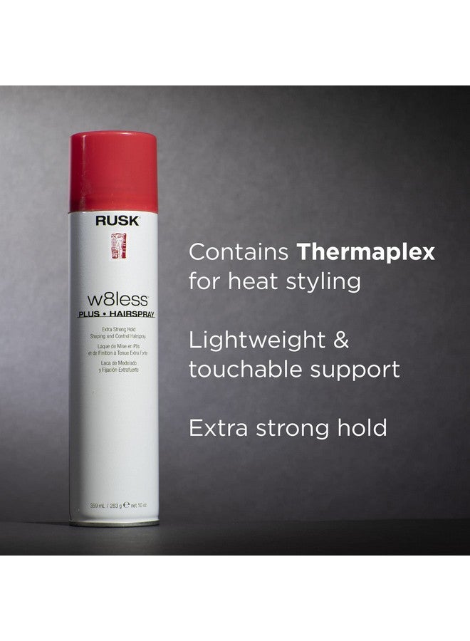 Designer Collection W8Less Plus Extra Strong Hairspray 10 Oz Provides Texture Natural Shine And Longlasting Touchable Support