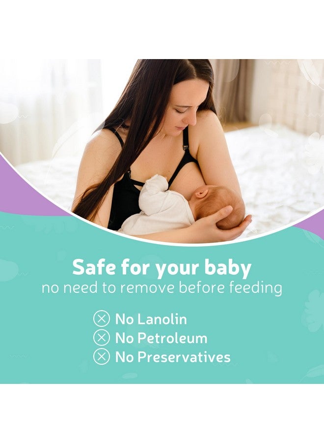 Organic Nipple Cream Breastfeeding Balm | Lanolinfree Postpartum Essentials Safe For Nursing Nongmo (Unscented)