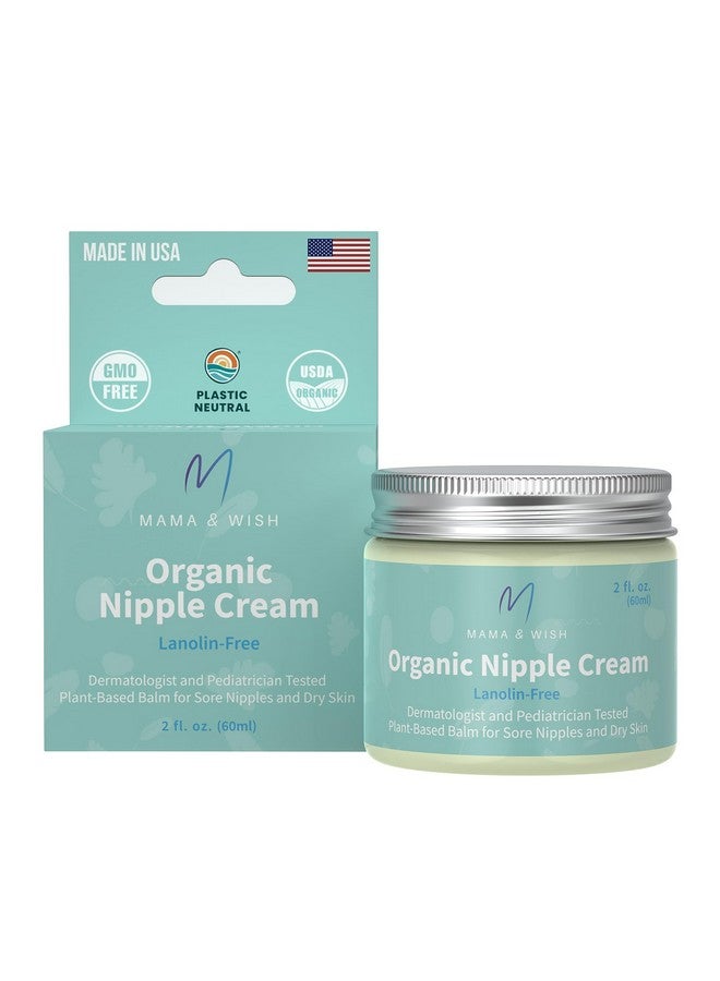 Organic Nipple Cream Breastfeeding Balm | Lanolinfree Postpartum Essentials Safe For Nursing Nongmo (Unscented)