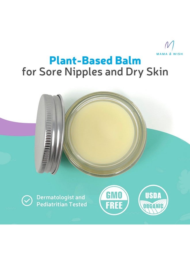 Organic Nipple Cream Breastfeeding Balm | Lanolinfree Postpartum Essentials Safe For Nursing Nongmo (Unscented)