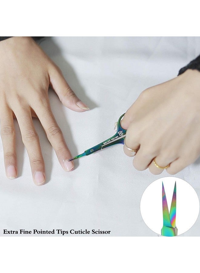 Nail Cuticle Scissors Eyebrowseyelashes Mustache Multipurpose Cuticle Scissors Small Manicure Scissors For Men And Women (Cuticle Scissors)