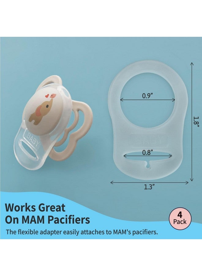 Pacifier Adapter Rings Silicone Adapter For Pacifier Holder And Clip Mamcompatible