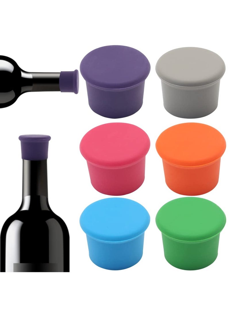 Wine Stoppers, Wine Sealer for Wine Bottles, Silicone Wine Bottle Caps, Reusable Wine Champagne Beer Bottle Stopper, Wine Corks for Wine Glass Beverages Beer Bottles Holiday
