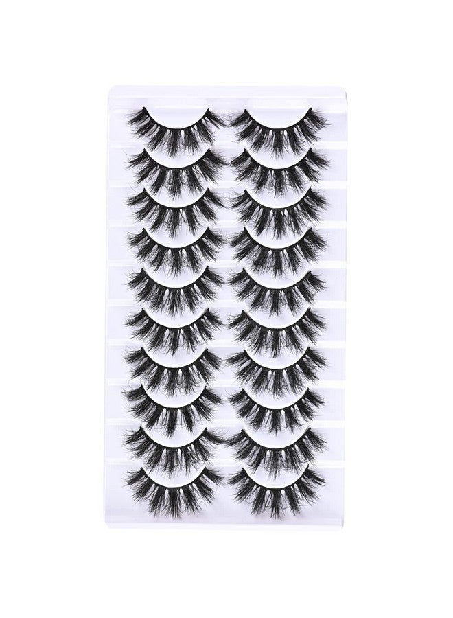 Natural Eyelashes Short False Lashes Wispy Mink Eye Lash Fluffy Eyelash Natural Look 10 Pairs Fake Lashes Pack Volume Lash Strips Pestañas That Looks Like Volume Extension (Z13|916Mm)