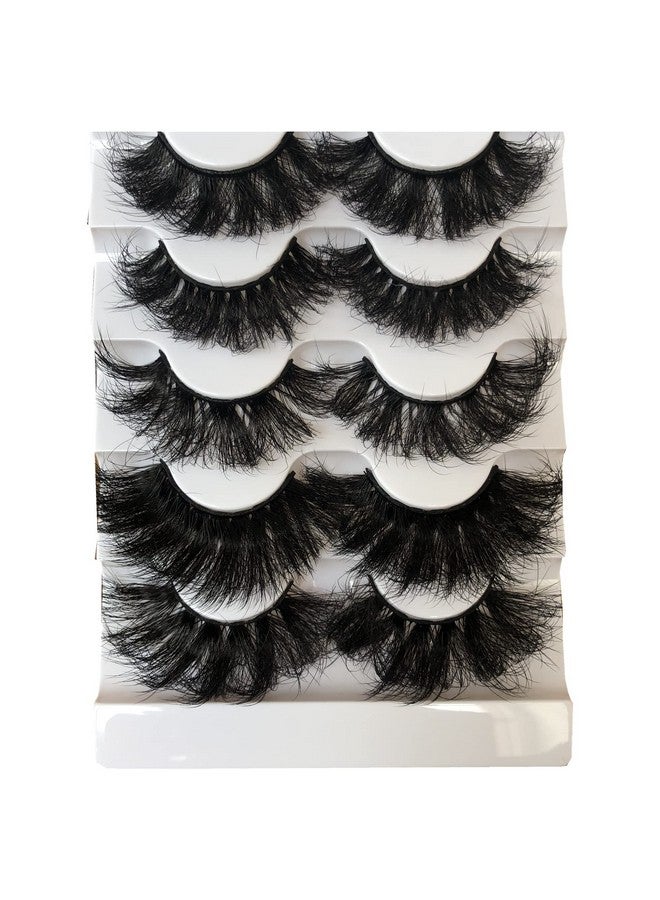 Lashes False Eyelashes Fluffy Dramatic 3D Faux Mink Lashes Pack Long Thick Volume Soft Strips Fake Eye Lashes 5 Pairs Multipack