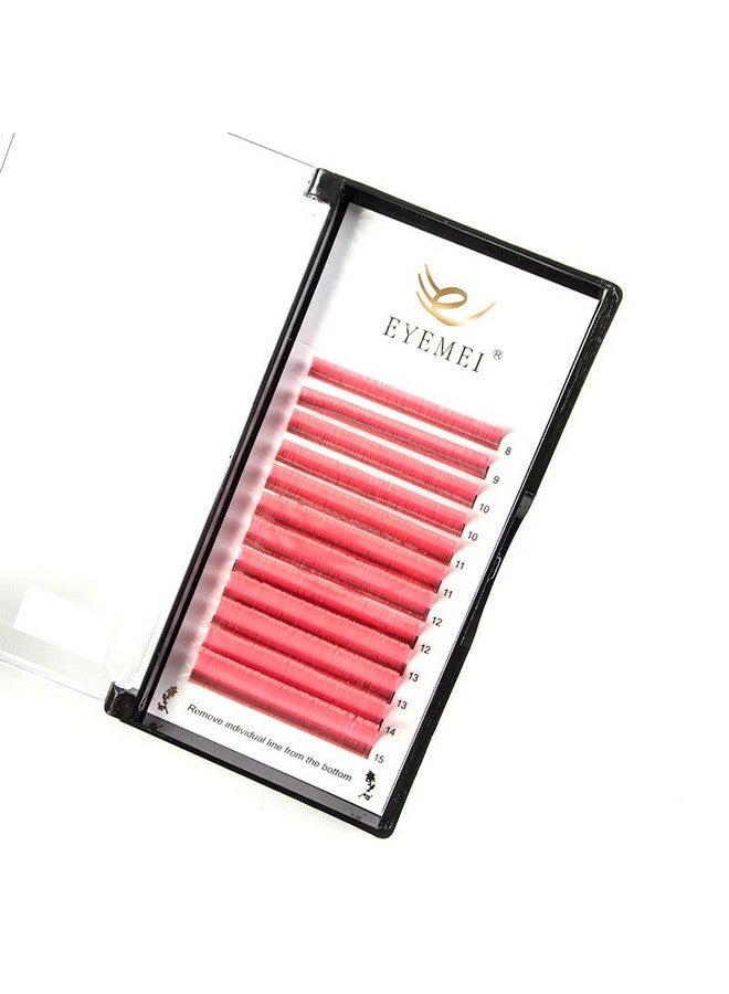 Colored Lash Extensions Easy Fan Volume Lashes 0.07 D Curl 815Mm Matte Rapid Volume Eyelash Extensions Rapid Blooming Flower Self Fanning Volume Lash Extensions (Pink 0.07D 815Mm)