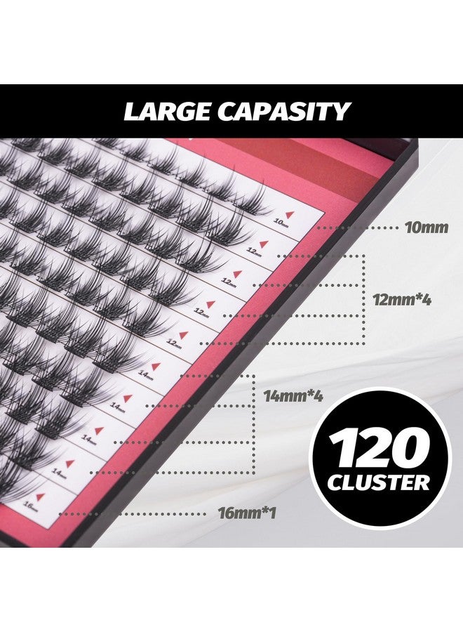 Diy Eyelash Extension Lash Clusters 120 Clusters False Eyelash 3D Effect Individual Natural Lashes Set At Home Eyelash Extension Kit Lashes Pack Sparkle Mixed