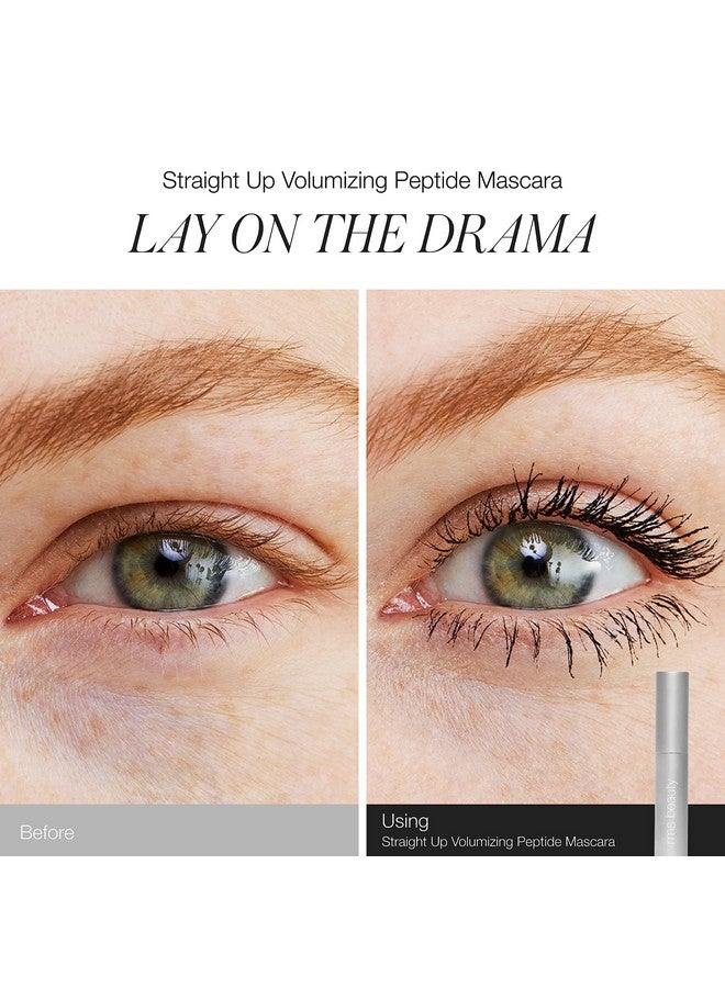 Straight Up Volumizing Peptide Mascara Black Mascara, Mascara Black Volume And Length, Eye Makeup Voluminous Mascara Make Up
