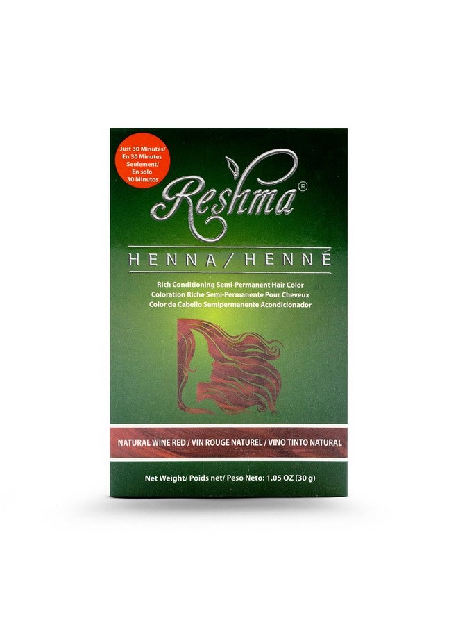 30 Minute Henna Hair Color Infused With Natural Herbs For Soft Shiny Hair Henna Hair Colordye 100% Gray Coverage Semi Permanent Ayurveda Hair Products (Wine Red Pack Of 1)