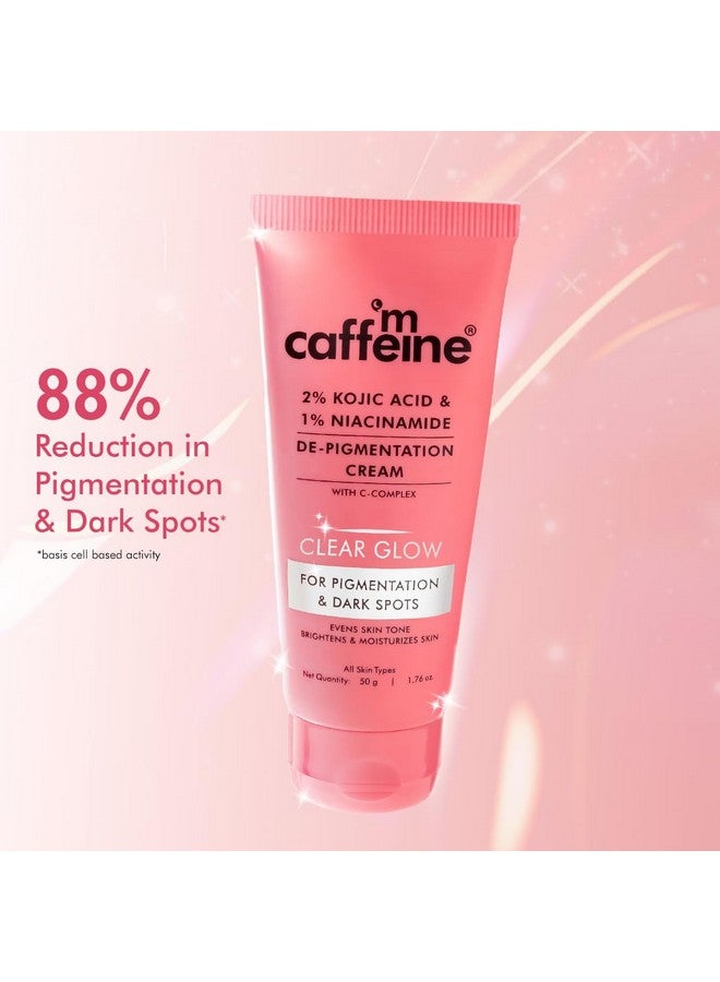 2% Kojic Acid & 1% Niacinamide Depigmentation Cream| Reduces Dark Spots Melasma Tan & Evens Skin Tone |Skin Brightening Lightweight Moisturizer For Men & Women | For All Skin Types 50G