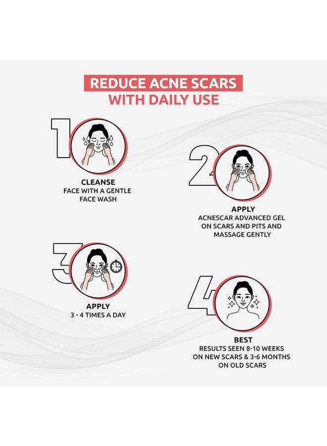 Acnescar Advanced Gel For Acne Scars & Acne Pits| Help To Reduce Old & New Scar| Reduces Pigmentation| Fights Acne & Blackheads | Suitable For All Skin Types For Men & Women 15G