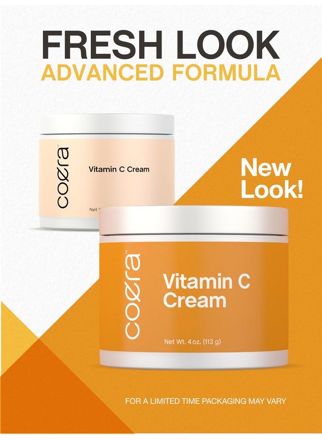 Vitamin C Cream | 4Oz | Brightening + Firming Formula | Free Of Parabens Sls & Fragrances | Dark Spot Masker For Face Skin & Eyes | Packaging May Vary