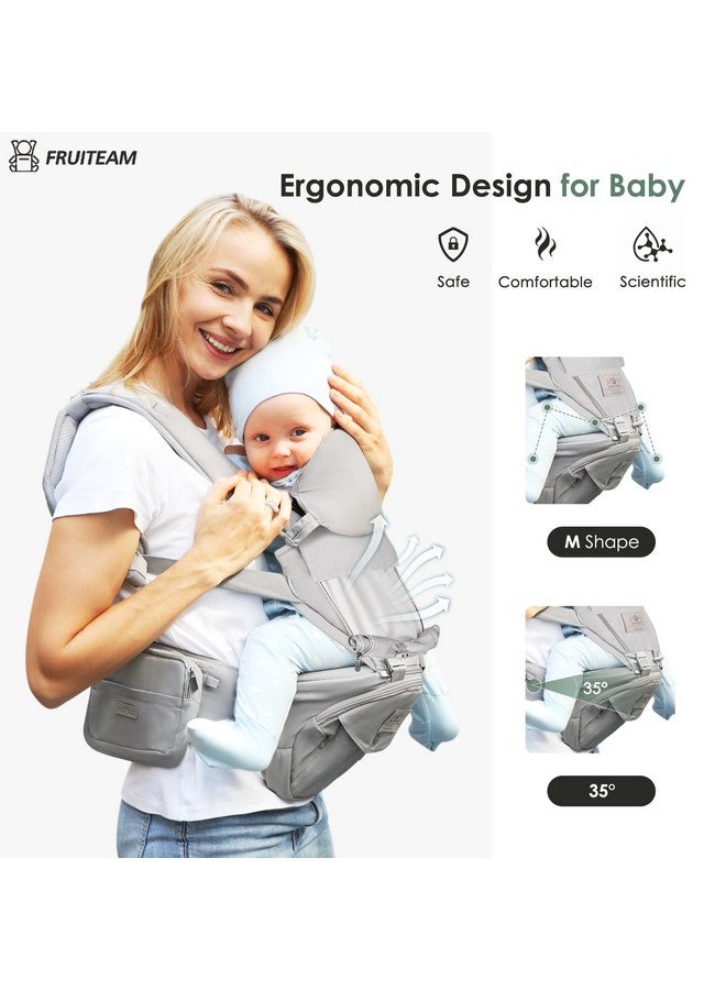 Baby Carrier Newborn To Toddler Safe And Reliable Baby Carrier With Hip Seat, Ergonomic 6In1 Baby Carrier With Head Support, Great For Travel And Outdoor Activities