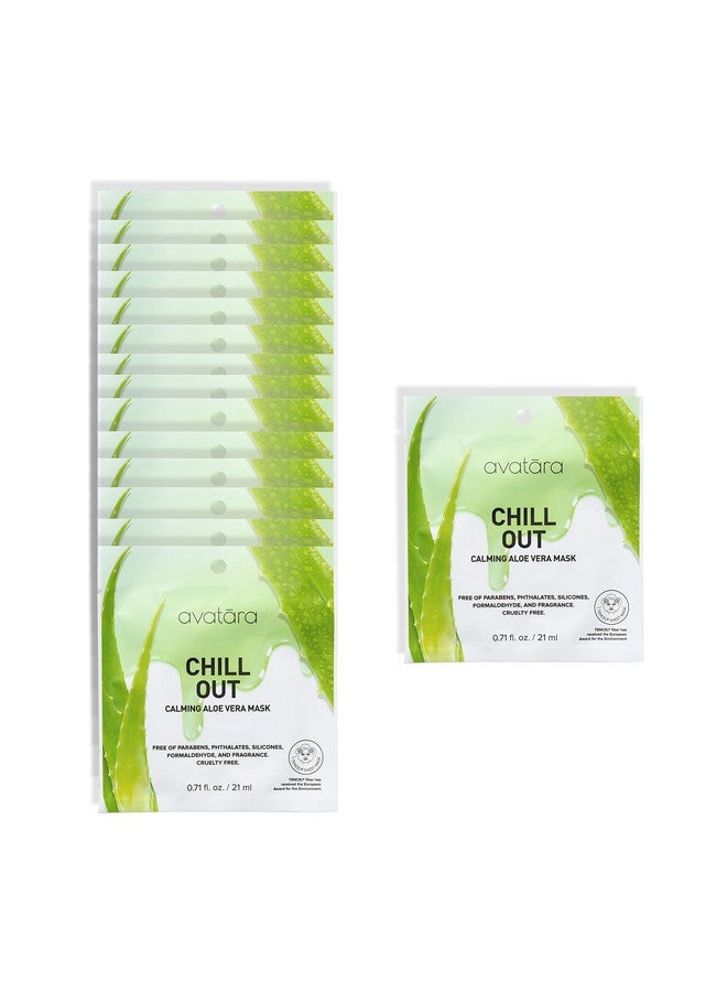 Chill Out Face Masks, 15 Sheets, Hydrating Aloe Vera, Soothing Skin, Unisex