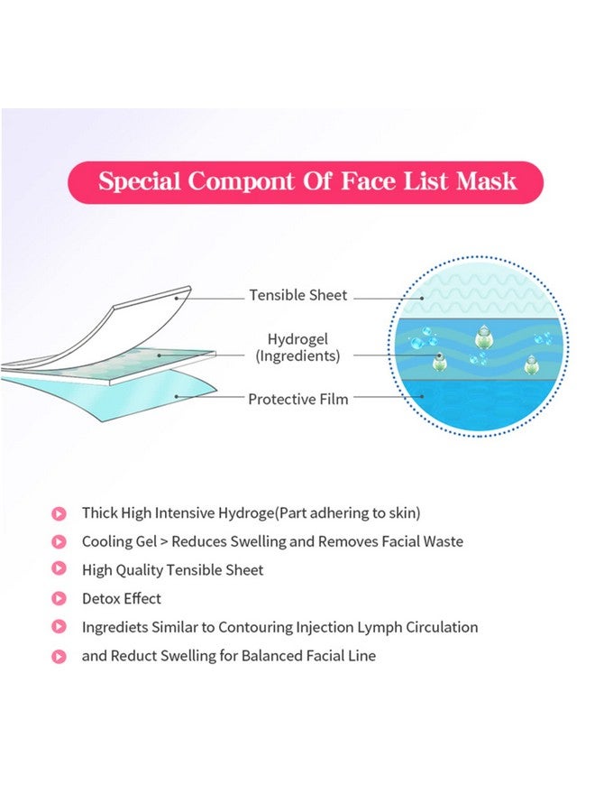 V Shape Face Mask Firming Facial Mask Double V Line Lifting Mask For Women Men White 6 Pieces