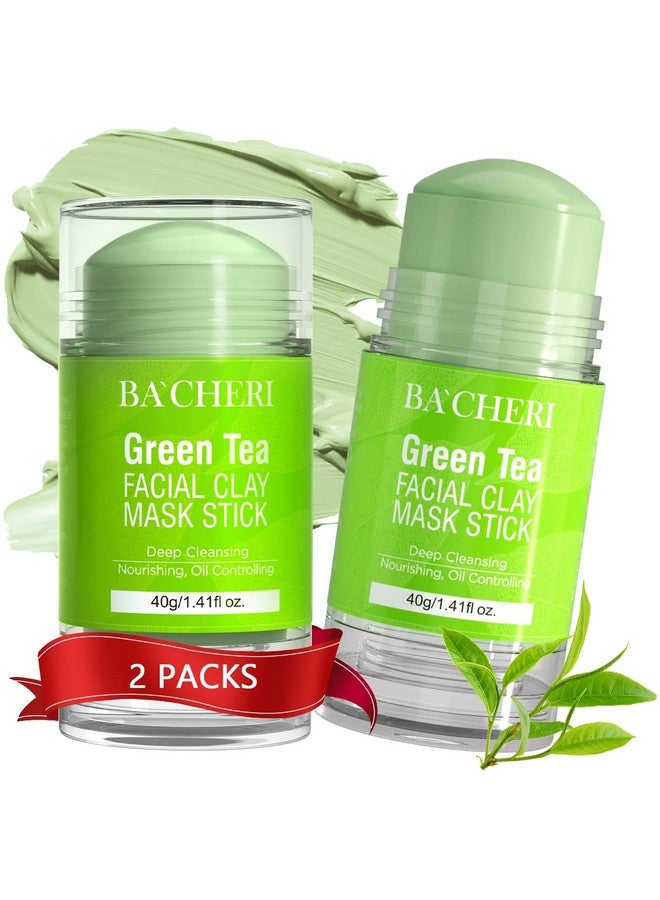 2 Pcs Green Tea Mask Stick Blackhead Remover Mask With Green Tea Extract Green Mask Stick For Deep Pore Cleansing Moisturizing Oil Controlling