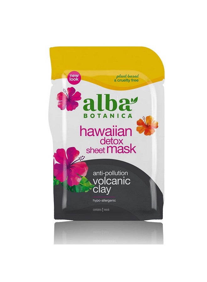 Hawaiian Detox Sheet Mask Antipollution Volcanic Clay 1 Mask (Pack Of 8) (Packaging May Vary)