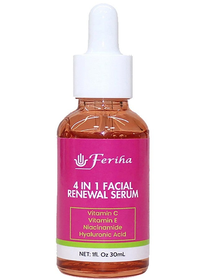 4 In 1 Facial Renewal Serum With Vitamin C And E Hyaluronic Acid And Niacinamide. Ultra Regenerating Facial Serum Treatment