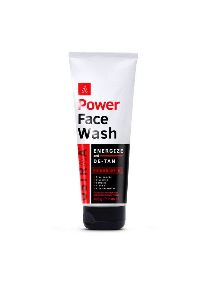 Power Face Wash 200G Energize And Detan | Dermatologicallyl Tested | Effective Tan Removal | Removes Dead Skin Brightens Skin Refresh & Recharge No Sls No Paraben