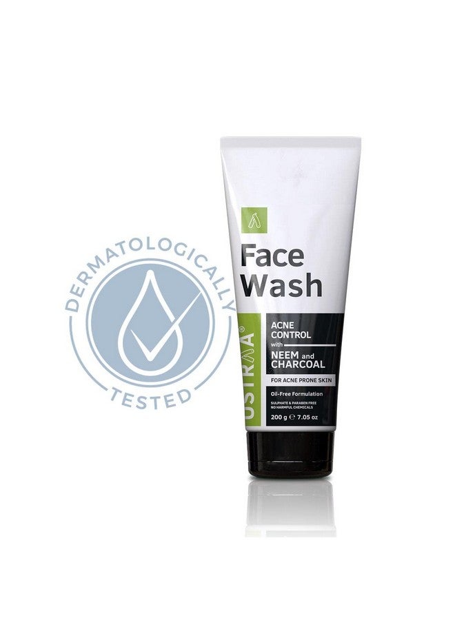 Face Wash Acne Control With Neem & Charcoal 200G Oil Control Prevents Acne & Moisturising Cream Oily Skin 100G Longlasting Moisturization & Hydration Quick Absorption