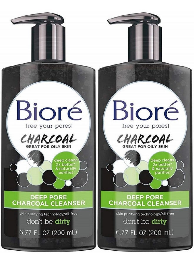 Biore Deep Pore Charcoal Cleanser 6.77 Fl Oz (Pack Of 2)